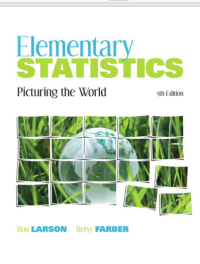 ELEMENTARY STATISTICS PICTURING THE WORLD