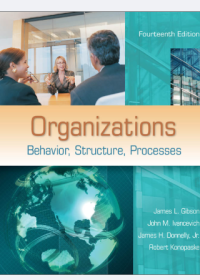 Organizations  Behavior, Structure, Processes