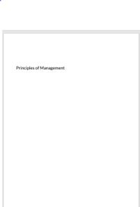 Principles of Management