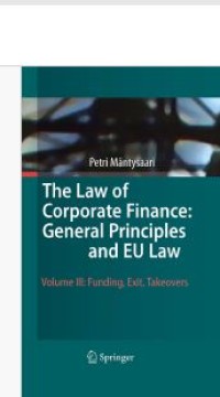 The Law of Corporate Finance: General Principles and EU Law