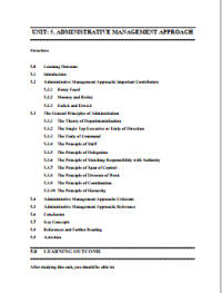 UNIT: 5. ADMINISTRATIVE MANAGEMENT APPROACH