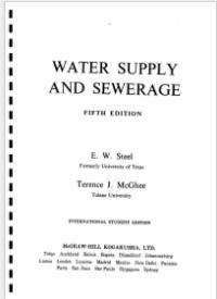 Water Supply And Sewerage